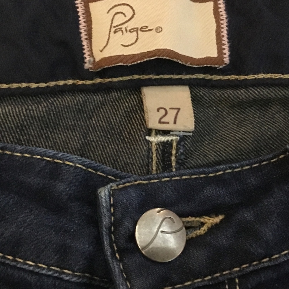 Paige Peg Straight Stretch Low Rise Jeans 27×31 - Picture 3 of 4
